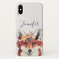 Add Your Name | Flower Crown Forester Fox