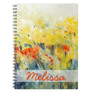 Add Your Name   Flowers Sway II Notebook