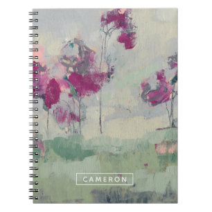 Add Your Name Fuchsia Treeline Notebook