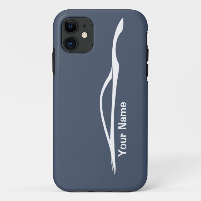 "add your name" G37 White Silhouette - Blue Slate Case-Mate iPhone Case (Back)