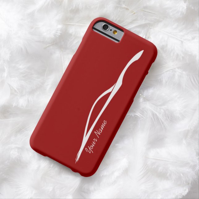 "add your name" G37 White Silhouette - Red Case-Mate iPhone Case (In Situ)