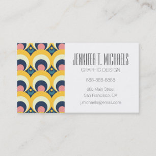 Add Your Name Geometric Circle Pattern Business Card