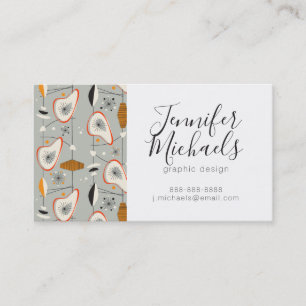 Add Your Name Geometric Teal & Blue Pattern Business Card