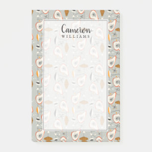 Add Your Name Geometric Teal & Blue Pattern Post-it Notes