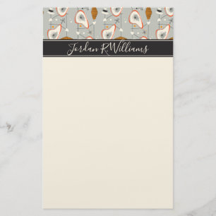 Add Your Name   Geometric Teal & Blue Pattern Stationery