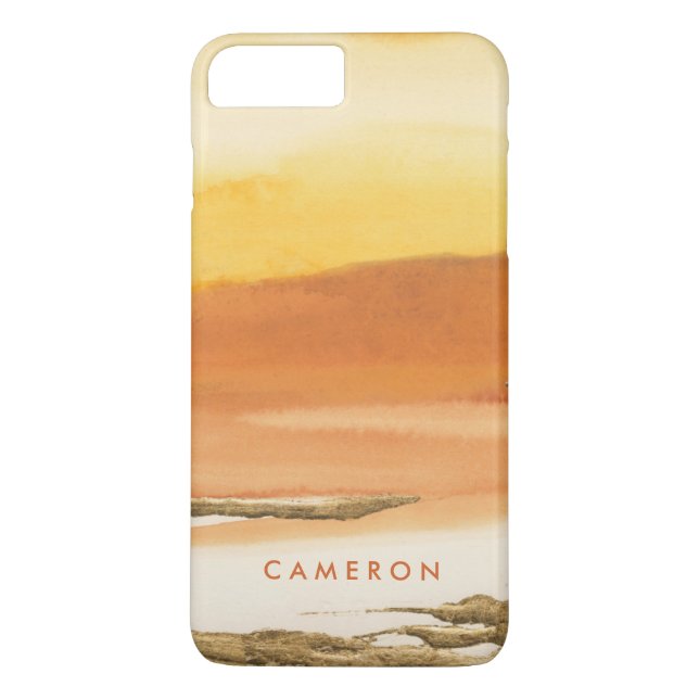 Add Your Name | Gilded Amber I v2 Abstract Print Case-Mate iPhone Case (Back)