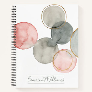 Add Your Name Gilded Spheres Notebook
