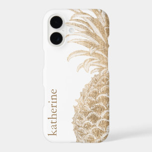 Add Your Name Gold Tropical Pinneapple