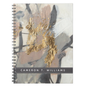 Add Your Name   Golden Blush Notebook