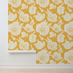 Add Your Name   Golden Flower Pattern Wallpaper