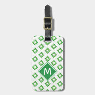 Add Your Name   Green Plaid Tooth Pattern Luggage Tag
