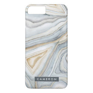 Add Your Name   Grey Marbled Abstract Design Case-Mate iPhone Case