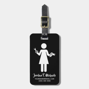 Add Your Name Hairdresser Symbol Luggage Tag