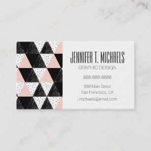 Add Your Name   Hand Drawn Triangle Geometric Business Card