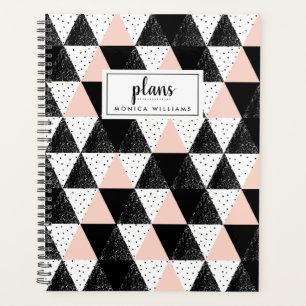 Add Your Name Hand Drawn Triangle Geometric Planner