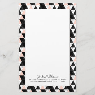Add Your Name Hand Drawn Triangle Geometric Stationery