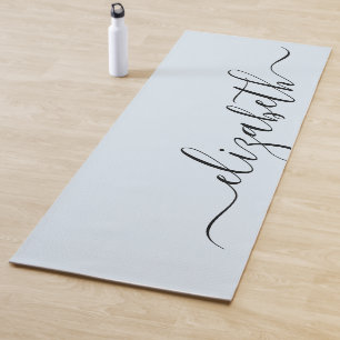 Add Your Name Handwriting Pastel Blue Yoga Mat