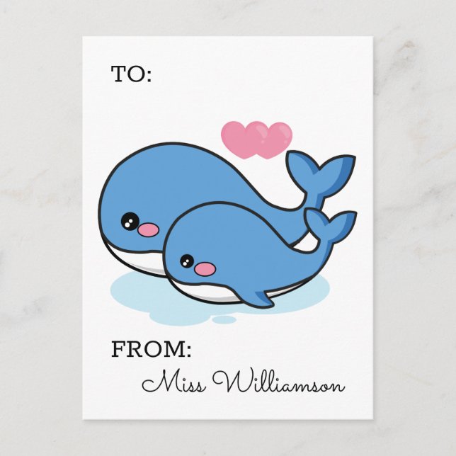 Add Your Name | Happy Valentine's Day Postcard (Front)