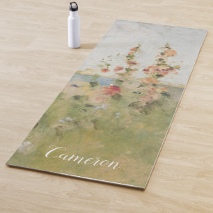 Add Your Name Hollyhocks by the Sea Yoga Mat