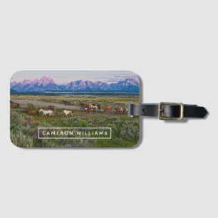Add Your Name   Horses Walk Luggage Tag