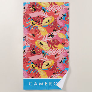 Add Your Name Jungle Frogs Beach Towel
