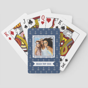 Add Your Name Knit Sea Anchor Playing Cards