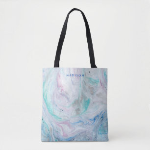 Add Your Name Marble I Tote Bag