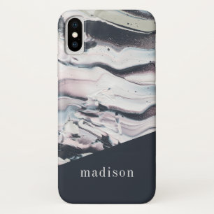 Add Your Name   Marbling V Crop Case-Mate iPhone Case
