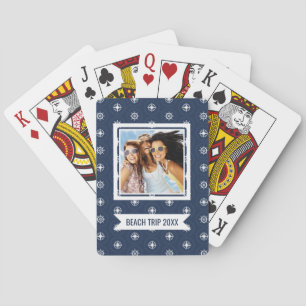 Add Your Name   Maritime Tool Pattern Playing Cards