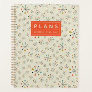 Add Your Name Mid-Century Atomic Inspired Planner