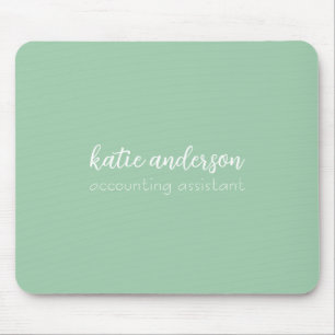 Add Your Name Minimal Monogram New Job Position Mo Mouse Pad