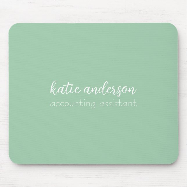 Add Your Name Minimal Monogram New Job Position Mo Mouse Pad (Front)