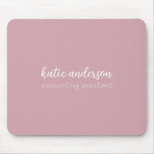 Add Your Name Minimal Monogram New Job Position Mo Mouse Pad