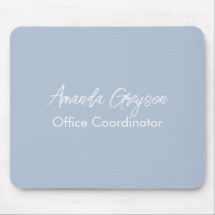 Add Your Name Minimal Monogram New Job Position Mo Mouse Pad