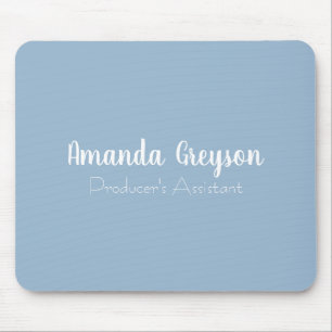 Add Your Name Minimal Monogram New Job Position Mo Mouse Pad