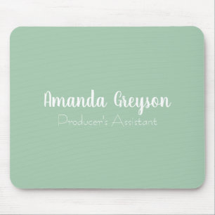 Add Your Name Minimal Monogram New Job Position Mouse Pad