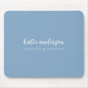 Add Your Name Minimal Monogram New Job Position Mouse Pad