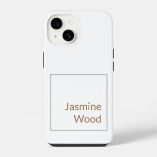 Add Your Name Modern Minimalist Plain iPhone 14 Case