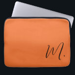Add Your Name Modern Monogram Initial Calligraphy Laptop Sleeve<br><div class="desc">This Simplicity style is everything. Simple but truly makes a professional beautiful statement.</div>