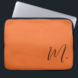 Add Your Name Modern Monogram Initial Calligraphy Laptop Sleeve<br><div class="desc">This Simplicity style is everything. Simple but truly makes a professional beautiful statement.</div>