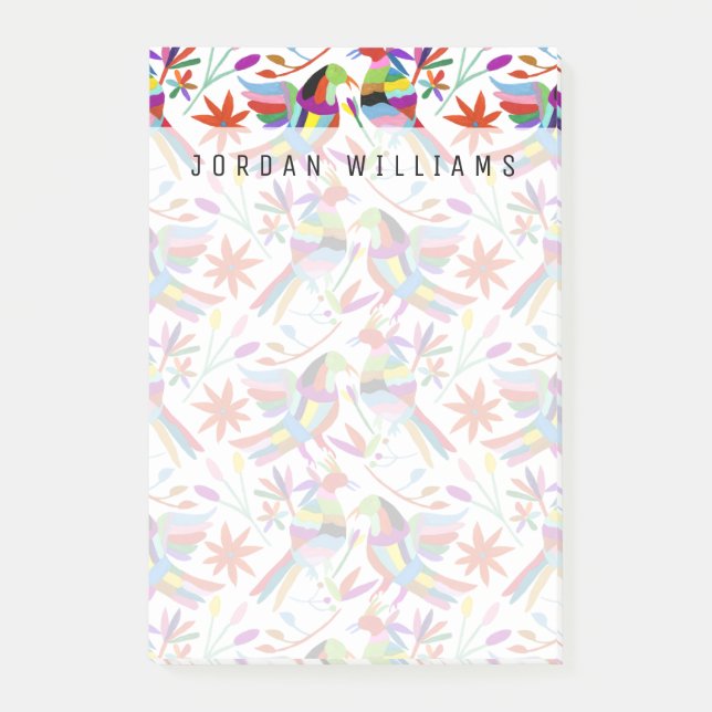 Add Your Name | Modern Otomi Design III Post-it Notes (Front)