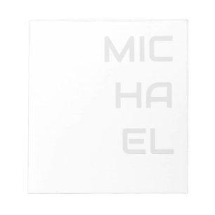 Add Your Name Modern Plain Notepad