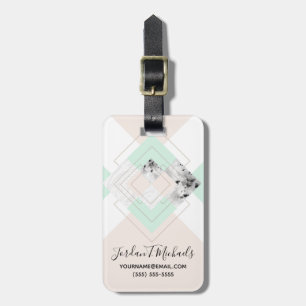 Add Your Name   Modern Style Geometric Design Luggage Tag