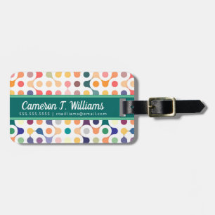 Add Your Name   Molecular Structure Pattern Luggage Tag