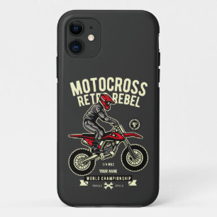 Add Your NAME Motocross Retro Rebel Championship Case-Mate iPhone Case