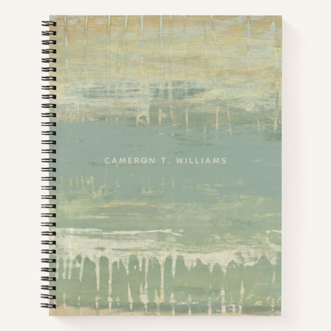 Add Your Name | Muted Horizon Notebook (Front)