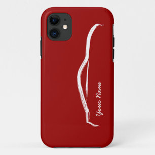 "add your name" Nissan 370z on Red Background iPhone 11 Case