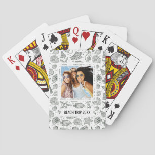Add Your Name   Ocean Inhabitants Pattern 3 Playing Cards
