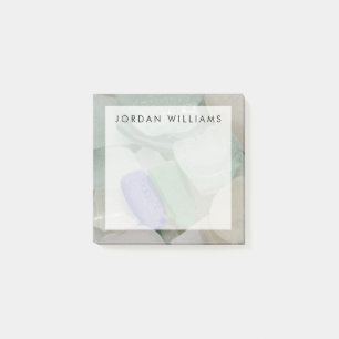 Add Your Name Pale Beach Glass Post-it Notes