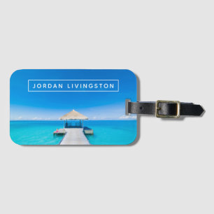Add Your Name Paradise Beach Tropical Resort, Luggage Tag